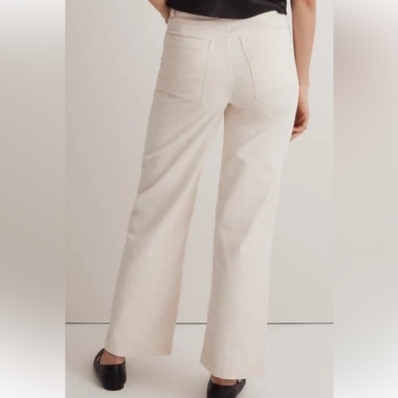 NWT Madewell Emmett 2.0 Wide Leg Corduroy Pants Antique Cream Women’s Plus Sizes - Picture 4 of 10